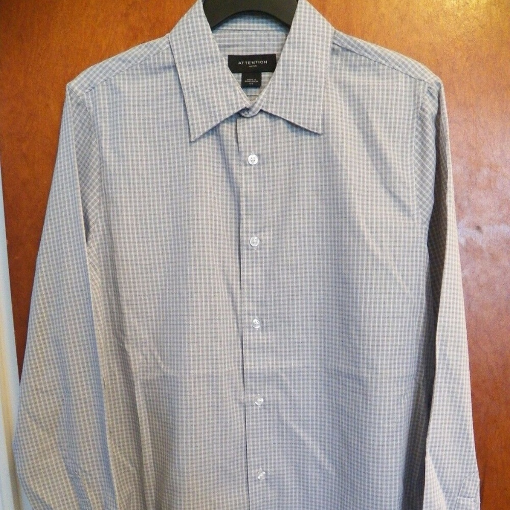 GRAY Modern Fit Long Sleeve Button Down Shirt
